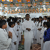 නව කොන්සල් ජෙනරාල් නලින්ද විජේරත්න මාමා දහම් පාසලේ දරු දැරියන් විසින් පිළිගැනීම